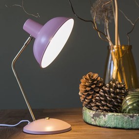 Retro lampa stołowa różowa z brązem - Milou Nowoczesny Oswietlenie wewnetrzne