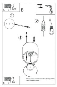 Betonowa lampa sufitowa Nice Lamps Roda