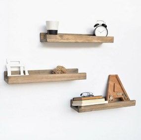 Półka Apol Walnut, 3 szt.