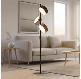 Lampa stojąca DRUMZ 3xE14/10W/230V czarna/brązowa/szara
