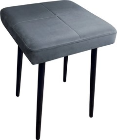 Taboret MAX tkanina Welur stelaż metalowy STOŁEK LOFT