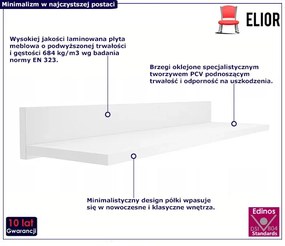 Biała Minimalistyczna Półka 60 Cm Huso 3X