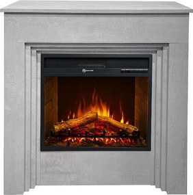 Kominek elektryczny BELLINI z efektem betonu, wyprodukowany we Włoszech, dł. 96 x gł. 35 x wys. 96 cm.