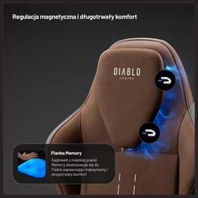 Fotel gamingowy materiałowy Diablo X-One Prime Normal Size, Cinnamon Brown