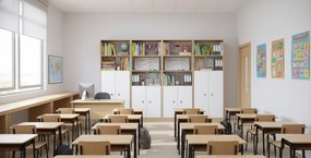 Zestaw mebli do szkolnego sekretariatu Blox Base 20