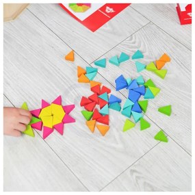 Tooky toy  puzzle ośmiokątne drewniana mozaika edukacyjna (73el.)