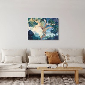 Obraz na szkle – Kosmiczne drzewo (70x50 cm)