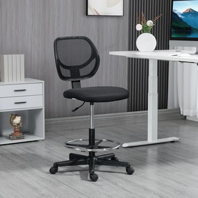Vinsetto Ergonomiczne Krzesło Biurowe z Podnóżkiem Fotel Dyrektorski Wyściełane Oparcie Brązowe | Aosom PL