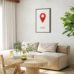 Plakat The best place 40x60 cm z ramą czarną z marginesem ARTGEIST B