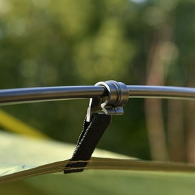 Outsunny Namiot Biwakowy 4 Osobowy 195x240x240cm Aluminium Włókno Szklane | Namiot Kulisy Duży 4 Osobowy Na Obozowanie | Aosom PL