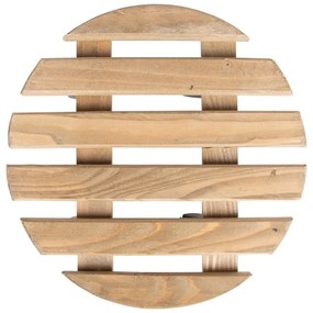 Drewniany kwietnik na kółkach ø 29 cm (wysokość 8 cm) Indoor &amp; Outdoor – Esschert Design