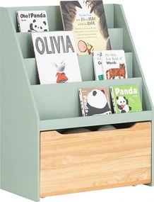 Półka na książki dziecięca z pojemnikiem KMB95-GR