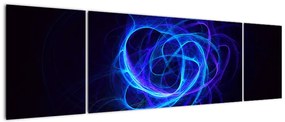 Obraz niebieskiej abstrakcyjnej piłki (170x50 cm)