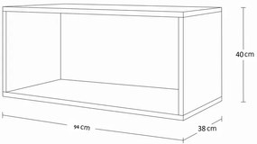 Meblościanka modułowa biały połysk Cortina 7W 30x12x4