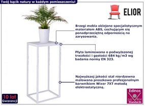 Biały metalowy stojak na kwiaty - Mobis 3X