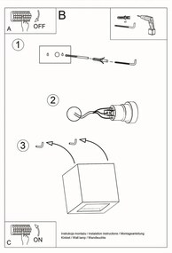 Czarny kinkiet Leo – Nice Lamps