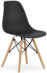 Czarne krzesło w stylu nowoczesnym T6-B40