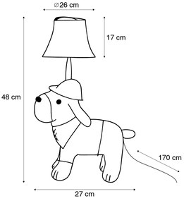 Lampa stołowa Dla dzieci Pies myśliwski brązowy - Spike Dla dzieci Oswietlenie wewnetrzne