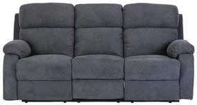 Kanapa 3-osobowa TOLZANO z tkaniny, z funkcją relax – kolor antracytowy