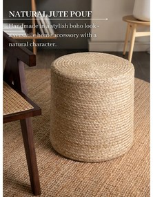 Puf w naturalnym kolorze Jutta Gold – Hanse Home