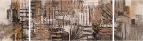 Obraz - Abstrakcja w odcieniach brązu (170x50 cm)