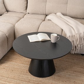 Stolik Kawowy CASSANDER MAX 80 cm Czarny Nowoczesny Loft