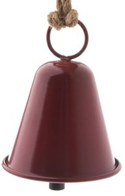 Metalowy dzwonek wiszący Ringle czerwony, 9,5 x 12 cm