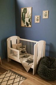 Łóżeczko dziecięce PATI 120x60 białe/szare LITTLE SKY