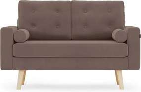 Ciemnobrązowa 2-osobowa sofa MANDI