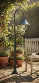Zielona lampa ogrodowa stojąca słupek - A464 S8-M45