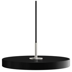 Czarna lampa wisząca LED ze ściemniaczem i metalowym kloszem ø 31 cm Asteria Plus Mini – UMAGE