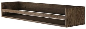 Brązowy wieszak ścienny z litego drewna dębowego z półką 60 cm Showcase – Mette Ditmer Denmark