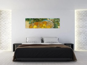 Obraz - Vincent van Gogh, Still Life of  Oranges and Lemons with  Blue Gloves, reprodukcje (170x50 cm)