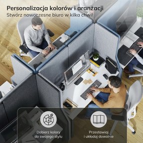 Parawan akustyczny SADIE Carbon Fog 240/145 cm