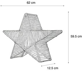 Zewnetrzna Lampka podłogowa na Boże Narodzenie, brązowa, 60 cm, z wbudowanym oświetleniem LED, IP54, ładowalna - Sisine Oswietlenie zewnetrzne