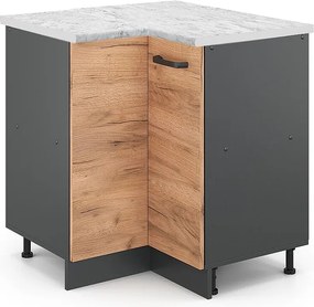 Szafka narożna złoty dąb energetyczny 75.6x60x81.6 r-line