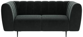 Ciemnoszara aksamitna sofa Ghado Shel, 170 cm