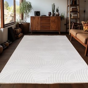 Dywan 3D nowoczesny Sahara Geometria kremowy 120 cm x 170 cm
