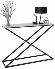 Nowoczesna konsola czarny + beton H6-B04