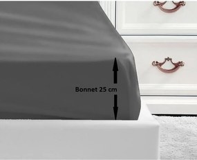 Poszewka na materac 100% bawełny 140x190x25 cm Szary Ciemny - Certyfikat OEKO-TEX