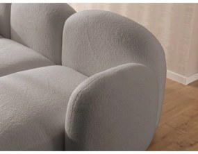 Szary narożnik z materiału bouclé (w kształcie litery U) Orbit – Ropez