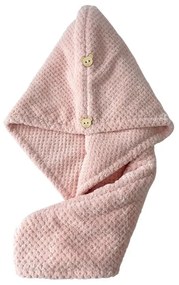Turban na włosy HAIRNEST z mikrofibry, jasnoróżowy