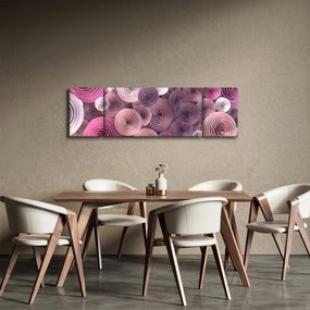 Abstrakcyjny obraz kwiatów róży (170x50 cm)