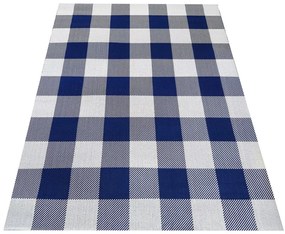 Sznurkowy dywan w kratę F6-M50