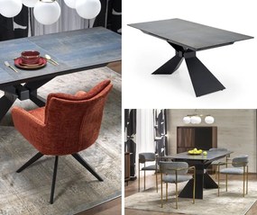 Rozkładany stół Luciano Halmar efekt niebieskiego  marmuru