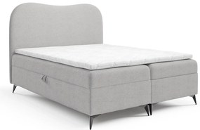 Jasnoszare łóżko kontynentalne 5 rozmiarów R7-L39