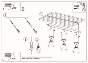Listwa oświetleniowa RING 3L zielony oliwkowy SOLLUX  LIGHTING