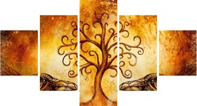 Naturalny abstrakcyjny obraz drzewa (125x70 cm)