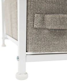 Komoda z szufladami z tkaniny OFELIA, biały