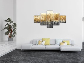 Obraz - Złote drzewa (125x70 cm)